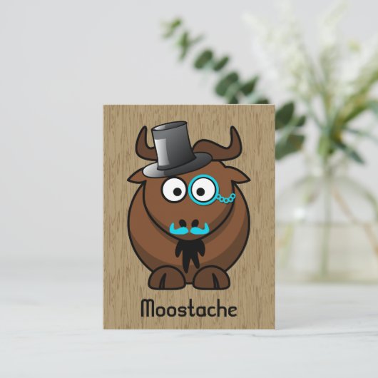 Moostache Postkarte (Stehend Vorderseite)