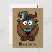 Moostache Postkarte (Vorne/Hinten)