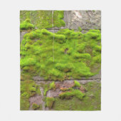 Mooswand, grüne Gesteinsstruktur Fleecedecke (Vorderseite)