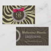 Mooszebra-Bogen der süßen Visitenkarte (Vorne/Hinten)