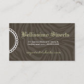 Mooszebra-Bogen der süßen Visitenkarte (Rückseite)