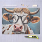 Mootiful Style: Kuh in Hut und Brille Decoupage Seidenpapier (Handwerk)