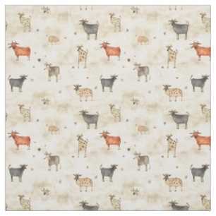 Mootiful Whimsy: Weiße Kuh Stoff