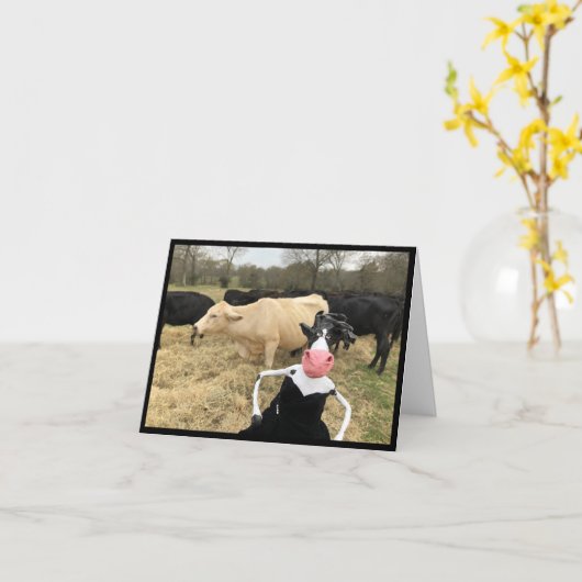 Mootilda sagt "HAY!" Karte (Gelbe Blume)