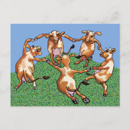 Mootise Dancing Cows Postkarte