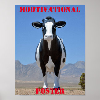 MOOtivational Poster Funny Cow Motivierend Spaß