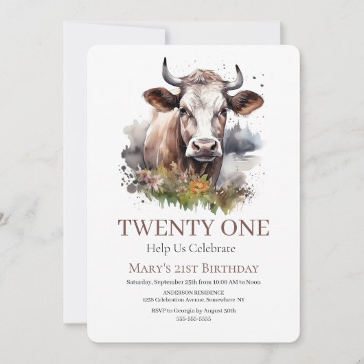 Moovelous 21. Geburtstagsfeier Einladung (Vorderseite)