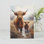 Moovelous Geburtstag wünscht Ihnen! - Mutterkühe Feiertagskarte (Stehend Vorderseite)