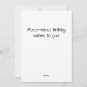 Moovelous Geburtstag wünscht Ihnen! - Mutterkühe Feiertagskarte (Rückseite)