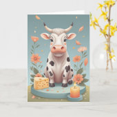 Mooving into Another Year Karte (Gelbe Blume)