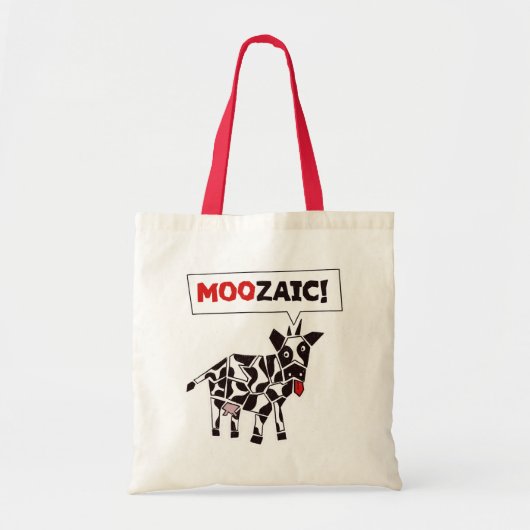 Moozaik! - Funny Cow Mosaic Muster Tragetasche (Vorne)