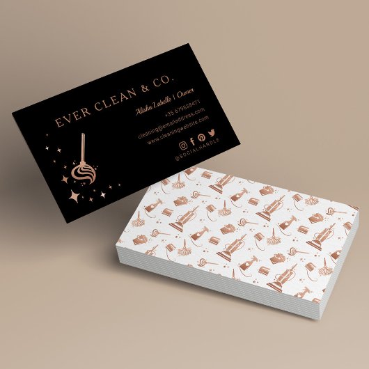 Mop Beruflich Maid & House Reinigung Visitenkarte