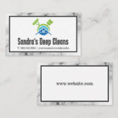 Mop Broom Cleaner liefert Zuhause-Logo Visitenkarte (Vorne/Hinten)