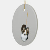 Mop Dog Keramik Ornament (Links)