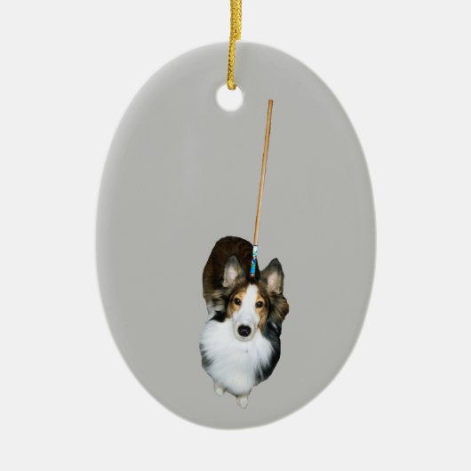 Mop Dog Keramik Ornament (Vorne)