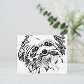Mop Dog Postkarte (Stehend Vorderseite)