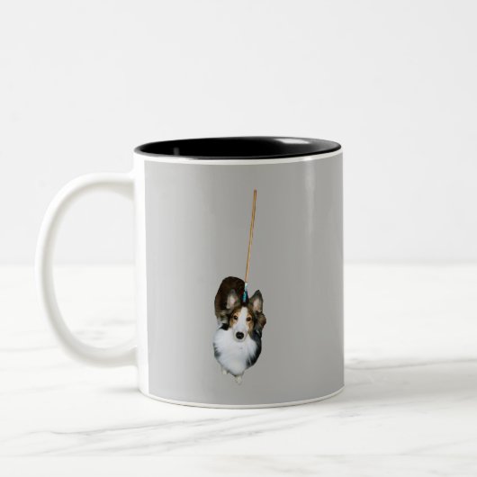 Mop Dog Zweifarbige Tasse (Links)