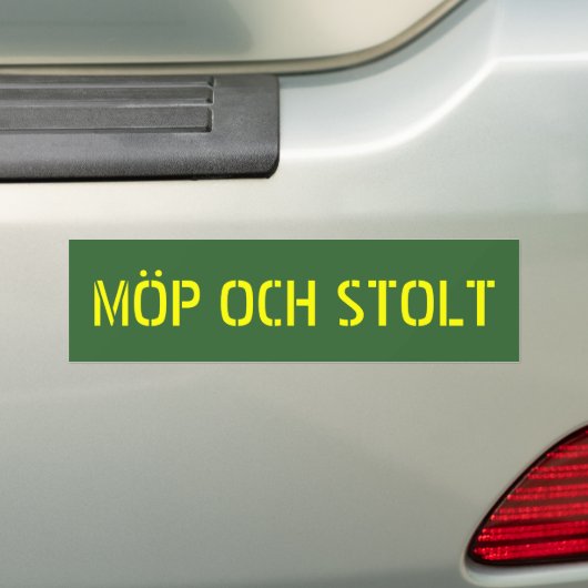 MÖP OCH STOLT AUTOAUFKLEBER (Auf Auto)