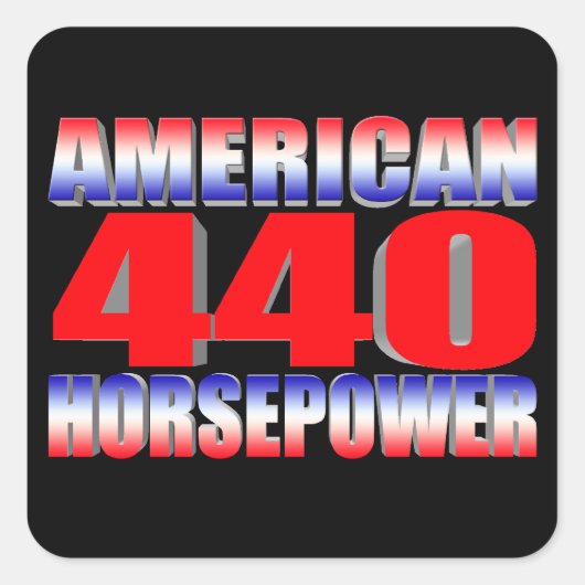 Mopar 440 Dodge Quadratischer Aufkleber (Vorderseite)