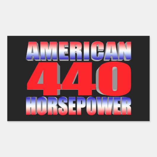 Mopar 440 Dodge Rechteckiger Aufkleber (Vorderseite)