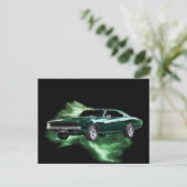 Mopar: '68 Dodge Ladegerät mit grünem Blitz Postkarte (Stehend Vorderseite)