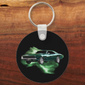 Mopar: '68 Dodge Ladegerät mit grünem Blitz Schlüsselanhänger (Vorderseite)