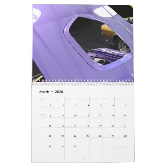 Mopar Auto-Kalender Kalender (Mär 2026)