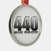 Mopar Dodge 440 sechs Satz Silbernes Ornament (Rechts)