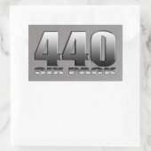 Mopar Dodge 440 Six Pack Rechteckiger Aufkleber (Tasche)