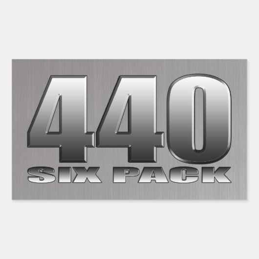 Mopar Dodge 440 Six Pack Rechteckiger Aufkleber (Vorderseite)