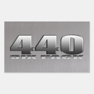 Mopar Dodge 440 Six Pack Rechteckiger Aufkleber