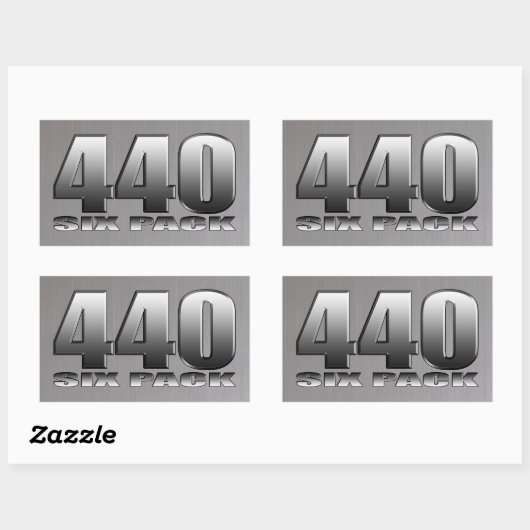 Mopar Dodge 440 Sixpack Rechteckiger Aufkleber (Blatt)