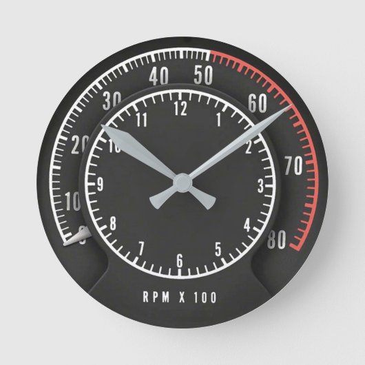 MOPAR - Dodge Charge Tic Toc Tach Round Clock Runde Wanduhr (Vorderseite)