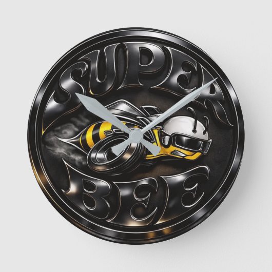 Mopar - Dodge Super Bee Round Clock Runde Wanduhr (Vorderseite)