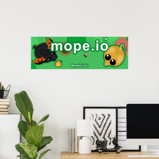 Mope.io offizielle Leinwand Poster (Heimbüro)