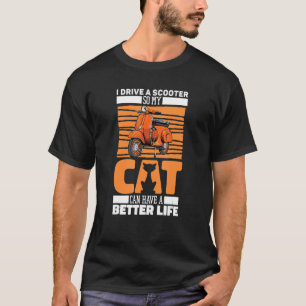 Moped Cat - Motorradmotorrad T-Shirt