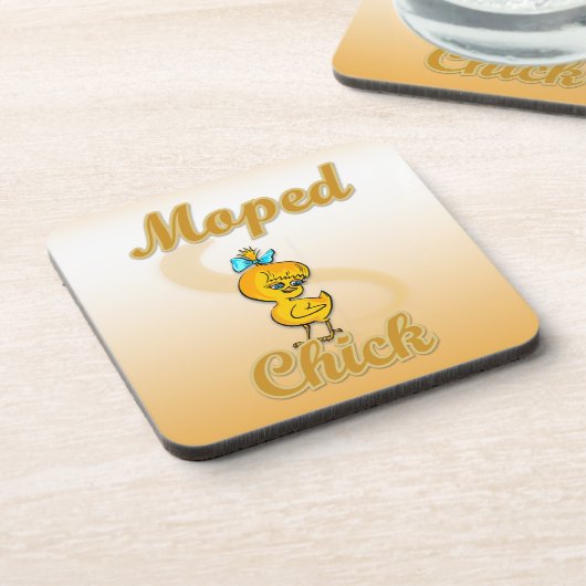 Moped Chick Getränkeuntersetzer (Linke Seite)