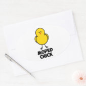 Moped Chick Ovaler Aufkleber (Umschlag)