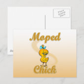 Moped Chick Postkarte (Vorne/Hinten)
