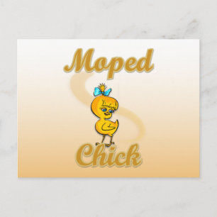 Moped Chick Postkarte
