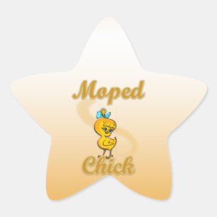 Moped Chick Stern-Aufkleber