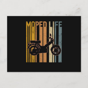 Moped Life Mofa 2 Wheel Motor Postkarte