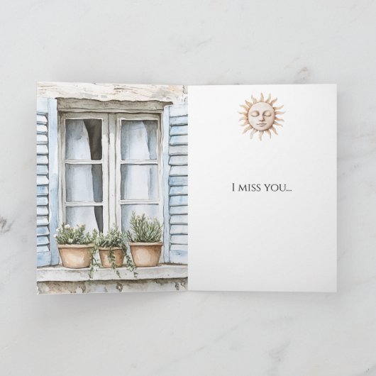 Moped Motor Bike Sun Wish Sie waren hier Karte (Innenseite)