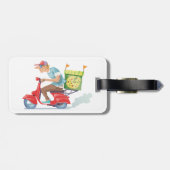 Moped Pizza Lieferung Gepäckanhänger (Rückseite horizontal)