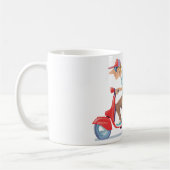 Moped Pizza Lieferung Kaffeetasse (Links)