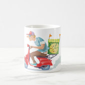 Moped Pizza Lieferung Kaffeetasse