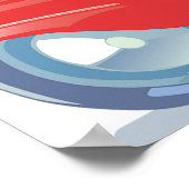 Moped Pizza Lieferung Poster (Ecke)