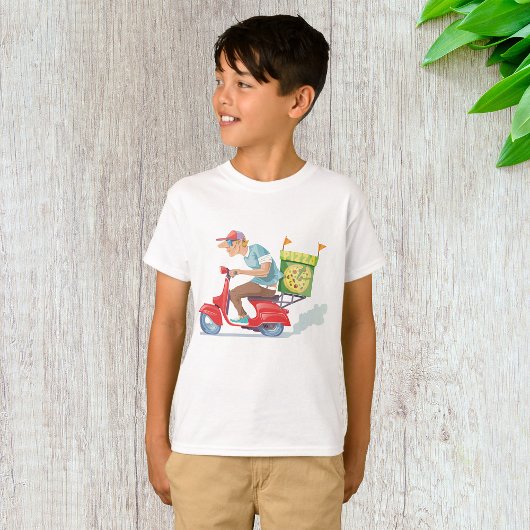Moped Pizza Lieferung T-Shirt
