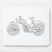 Moped PUCH MS 50 Motor Scooter Blueprint Mousepad (Vorne)