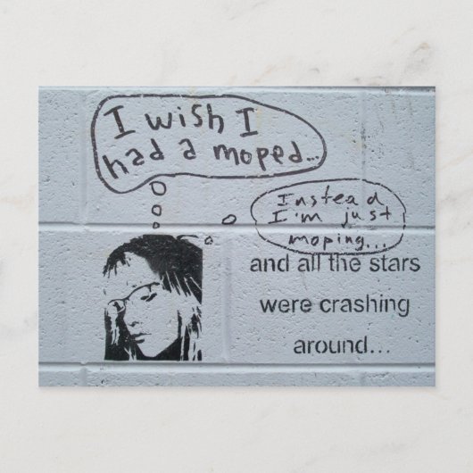 Moping Postkarte (Vorderseite)